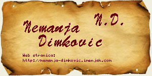 Nemanja Dimković vizit kartica